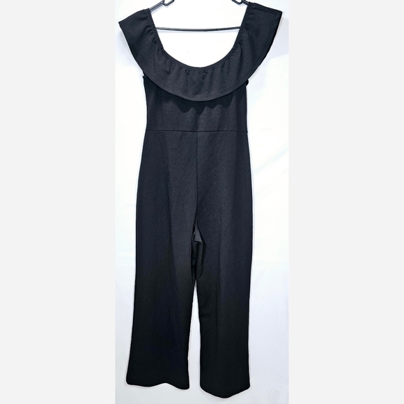Large Black Casual Pants Jumpsuit - Picture 2 of 4